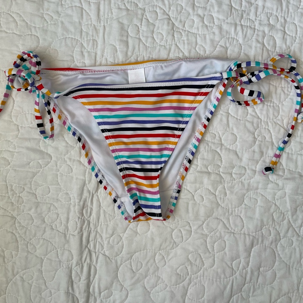 Islander Multi Color Striped String Bikini Bottoms